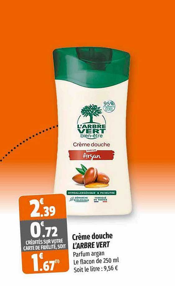 crème douche l'arbre vert