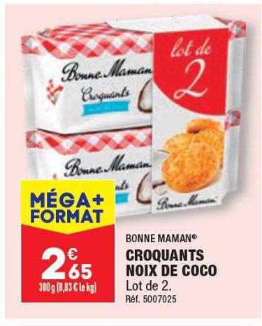 croquants noix de coco bonne maman