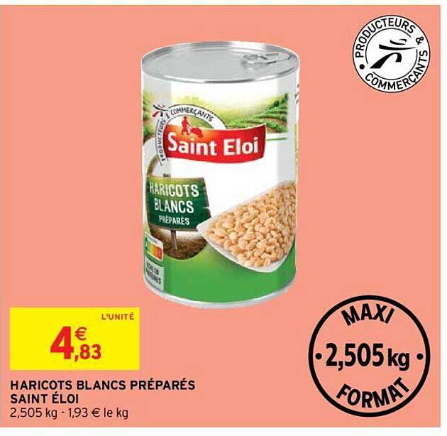 haricots blancs préparés saint éloi