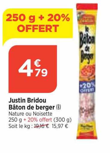 justin bridou bâton de berger