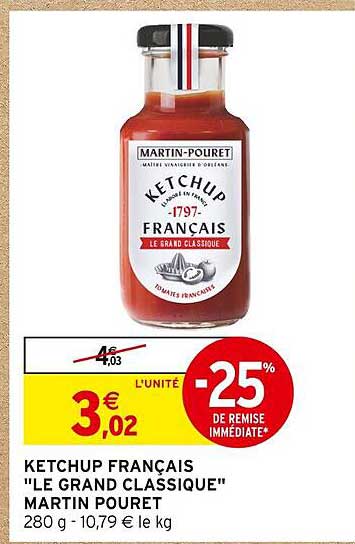 ketchup français "le grand classique" martin pouret