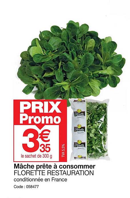 mâche prête à consommer florette restauration