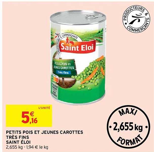 petits pois et jeunes carottes très fins saint éloi