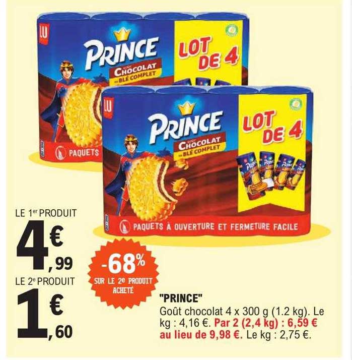 "prince" -68% Sur Le 2e Produit Acheté