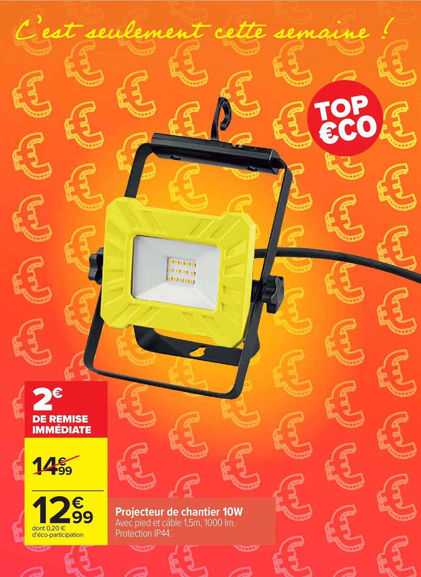 projecteur de chantier 10w