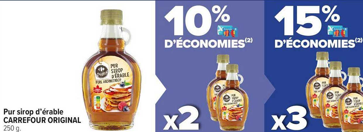 pur sirop d'érable carrefour original