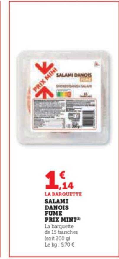 salami danois fumé prix mini