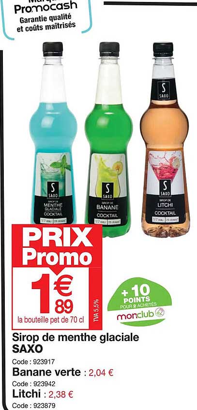 Sirop De Menthe Glaciale Saxo