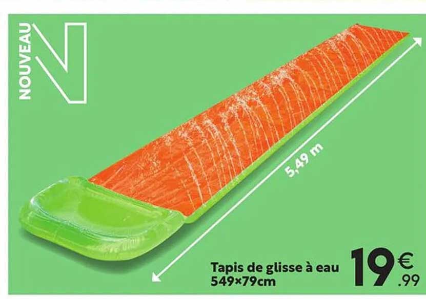 tapis de glisse à eau 549 x 79 cm