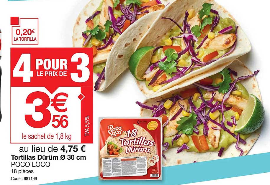 tortillas dürüm ø 30 cm poco loco