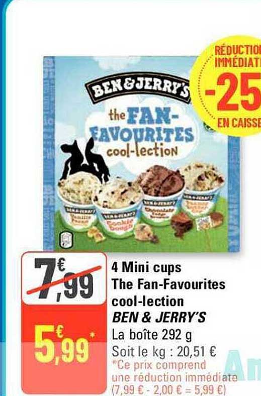 4 mini cups the fan-favourites cool-lection ben & jerry's