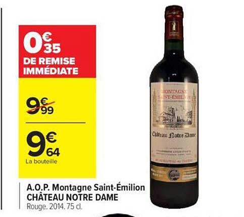 a.o.p. montagne saint-émilion château notre dame