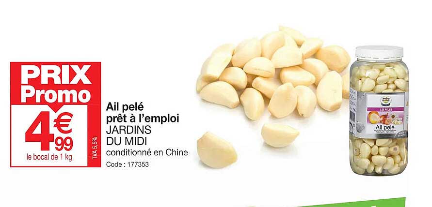 ail pelé prêt à l'emploi jardin du midi