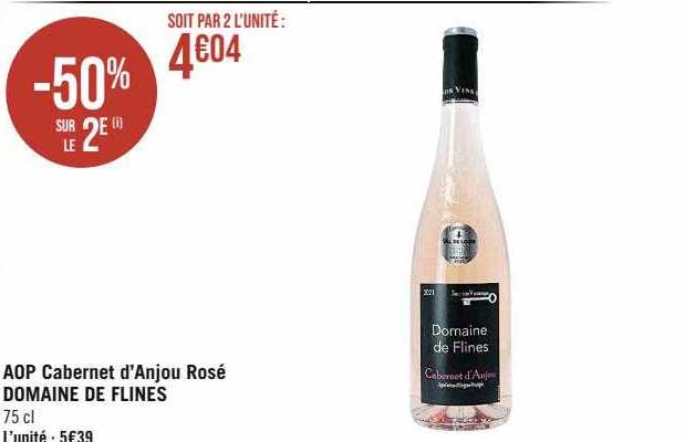 aop cabernet d'anjou rosé domaine de flines
