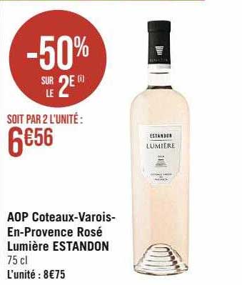 aop côteaux-varois-en-provence rosé lumière estandon