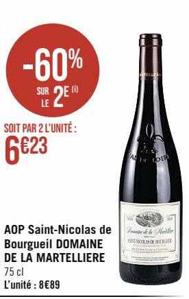 aop saint-nicolas de bourgueil domaine de la martellière