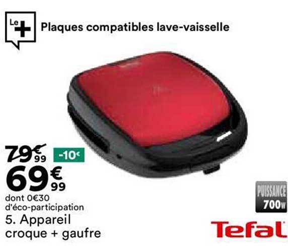 Appareil Croque + Gaufre Tefal