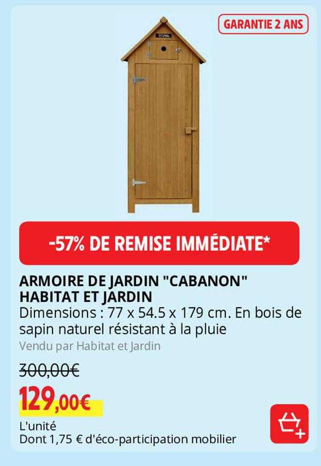 armoire de jardin "cabanon" habitat et jardin