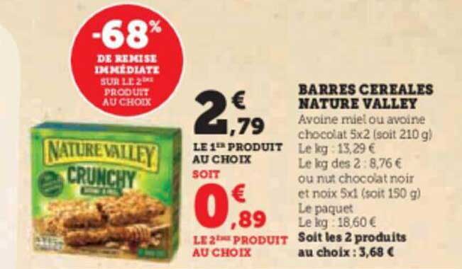 barres céréales nature valley