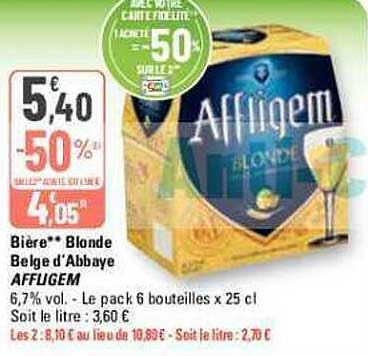 Bière Blonde Belge D'abbaye Affligem