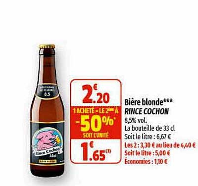 bière blonde rince cochon