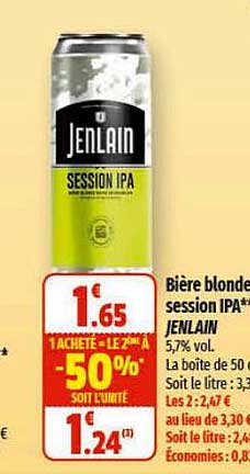 bière blonde session ipa jenlain