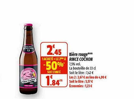 bière rouge rince cochon