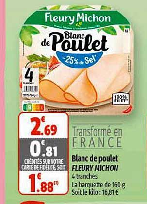 blanc de poulet fleury michon
