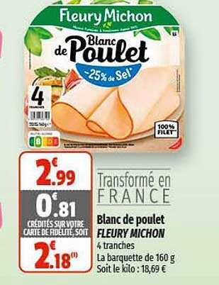 blanc de poulet fleury michon