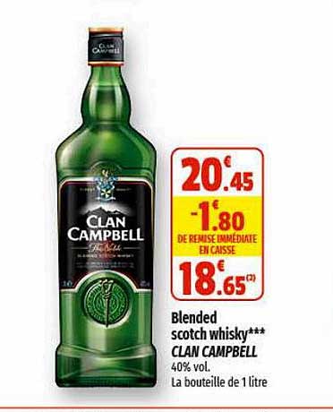 blended scotch whisky clan campbell