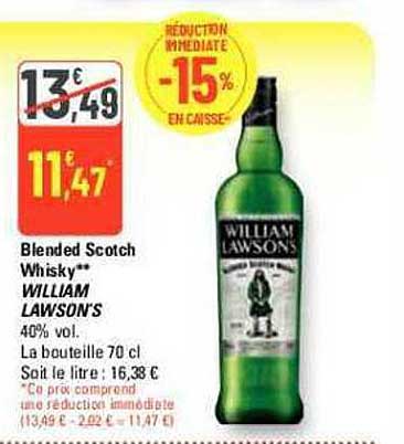 blended scotch whisky william lawson's