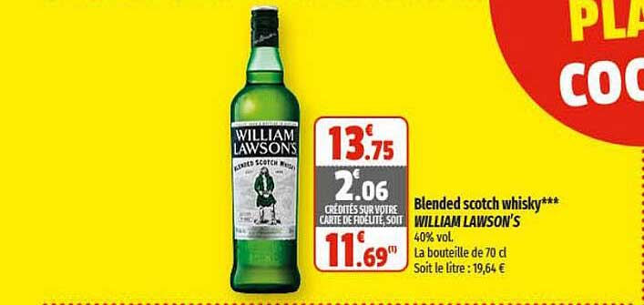 blended scotch whisky william lawson's