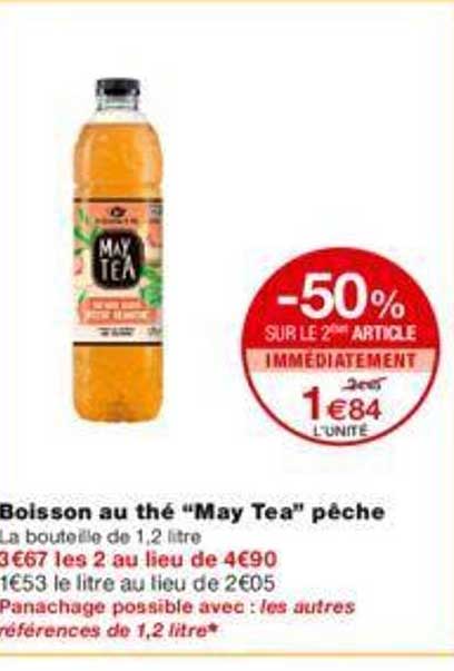 boisson au thé "may tea" pêche