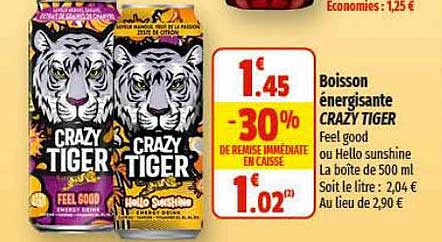 boisson énergisante crazy tiger