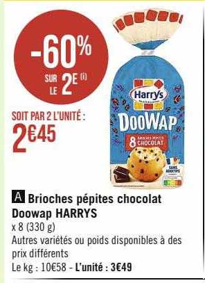 Brioches Pépites Chocolat Doowap Harrys