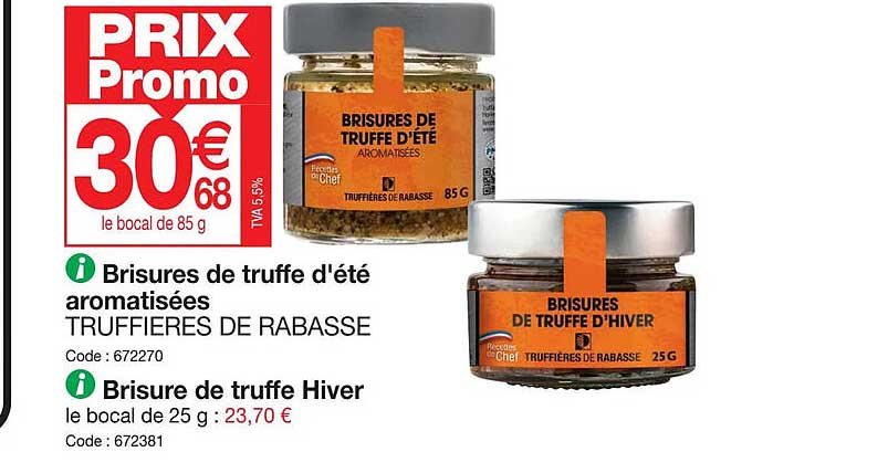 brisures de truffe d'été aromatisées truffières de rabasse, brisure de truffe hiver