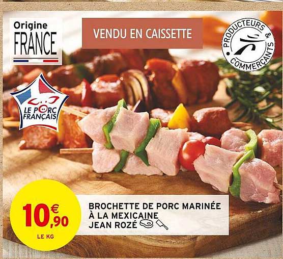 brochette de porc marinée à la mexicaine jean rozé