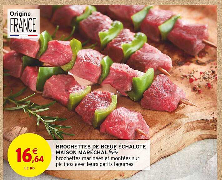 brochettes de bœuf échalote maison maréchal