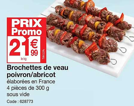 Brochettes De Veau Poivron-abricot