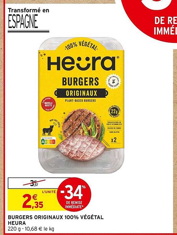 burgers originaux 100% végétal heura