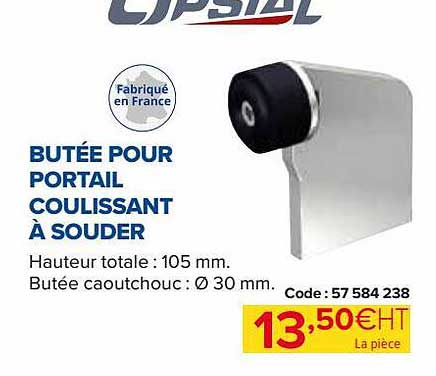 butée pour portail coulissant à souder