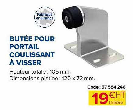 butée pour portail coulissant à visser