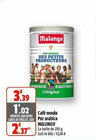 Café Moulu Pura Arabica Malongo