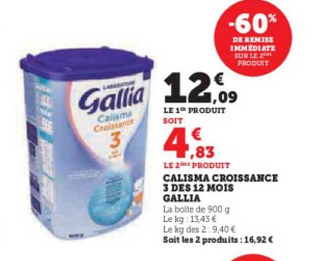 Calisma Croissance 3 Dès 12 Mois Gallia