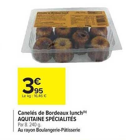 Canelés De Bordeaux Lunch Aquitaine Spécialités