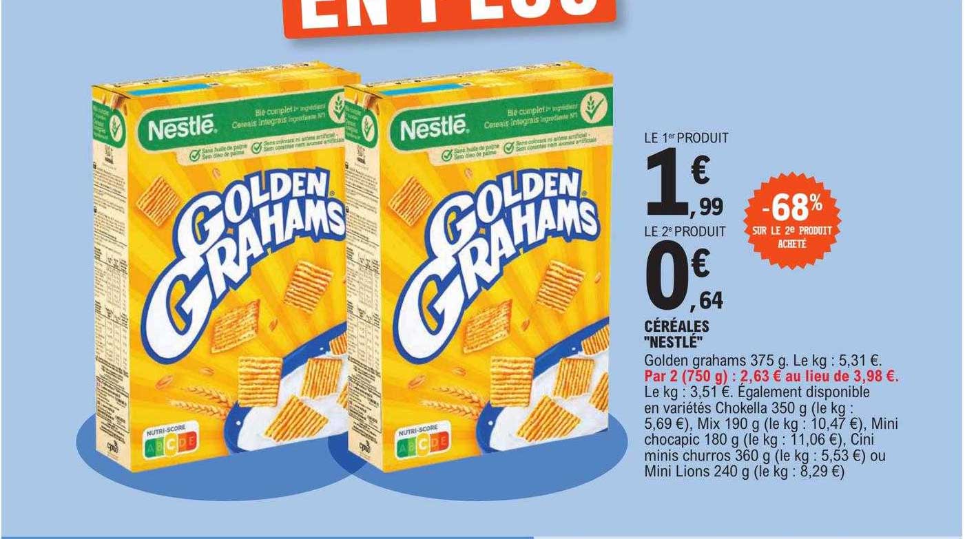 Céréales "nestlé" -68% Sur Le 2e Produit Acheté