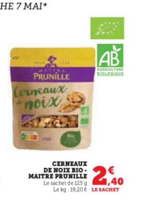 cerneaux de noix bio - maître prunille