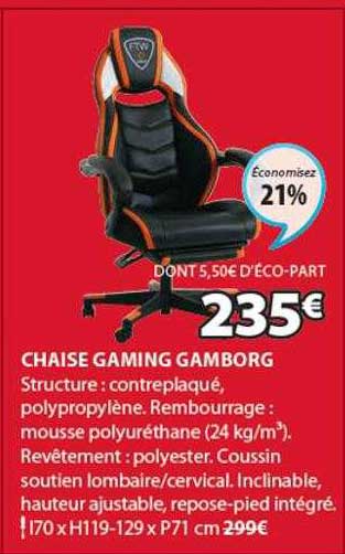 Chaise Gaming Gamborg
