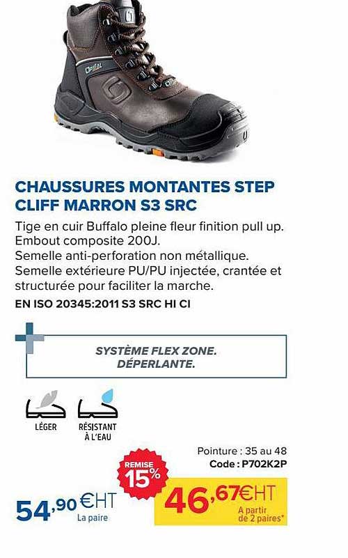 Chaussures Montantes Step Cliff Marron S3 Src