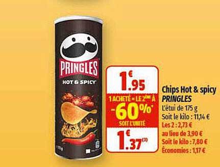 chips hot & spicy pringles